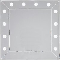 Kare Design Make Up Square Spiegel,Schminkspiegel beleuchtet, Badspiegel beleuchtete, (H/B/T) 81x81x7cm