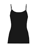 Icebreaker Damen 100% Merino Wolle Everday Cami Top mit Rundhalsausschnitt - 175 Ultraleichtes Material - Schwarz, XL