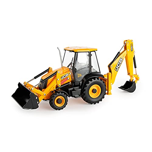 TOMY 42702 JCB 3CX Baggerlader, Britains Schiebe Spielzeug aus hochwertigem Material im Maßstab 1:32, interaktives Push Toys Spielzeug ab 3 Jahren, für Fans von originalgetreuen Nachbildungen