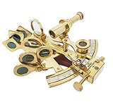 The New Antique Store - 4 Zoll Messing Tasche Sextant Kelvin Hughes London massivem Messing Sextant Marine Geschenk Astrolabe