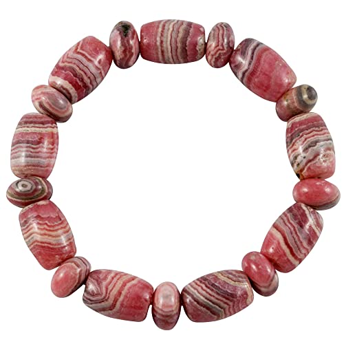 aqasha Rhodochrosit Armband Rot, Buttons & Walzen (1 cm)