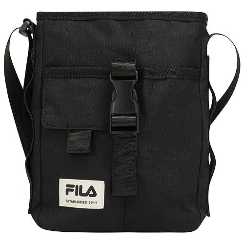 FILA Unisex TYRE Trekking Vertical x Cross-Body Bag, Black