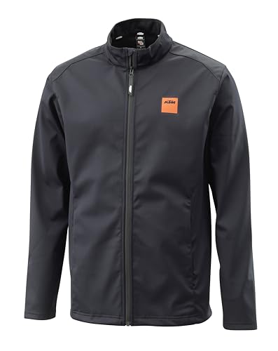 KTM Pure Softshell-Jacke, langärmelig, winddicht, Schwarz, X-Large