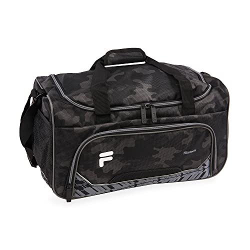 Fila Source Gym Sport-Reisetasche, Größe S, Schwarz / Camo, Klein, Schwarz Camo, Source Sporttasche, klein