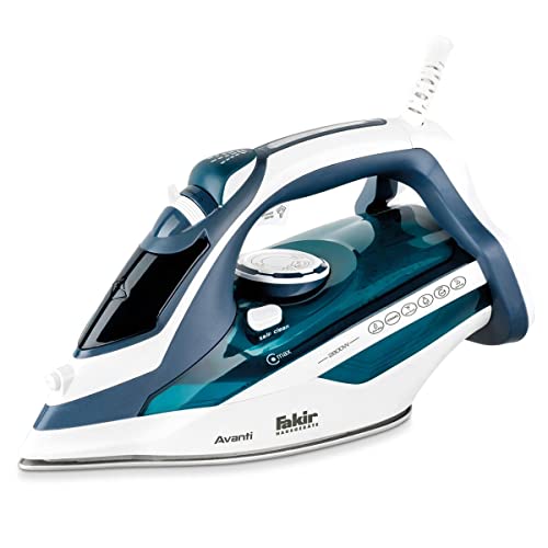 Fakir Avanti Dampfbügeleisen - 2800 Watt Leistungsstarkes Bügeleisen mit Steam Iron Technologie, 480 ml Wassertank, Einstellbares Thermostat, Anti-Kalk-Funktion - Ideal für Männer und Frauen