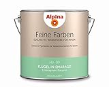 Alpina 2,5 L. Feine Farben, Farbwahl, Edelmatte Wandfarbe für Innen (No.9 Flügel in Smaragd - Extrav