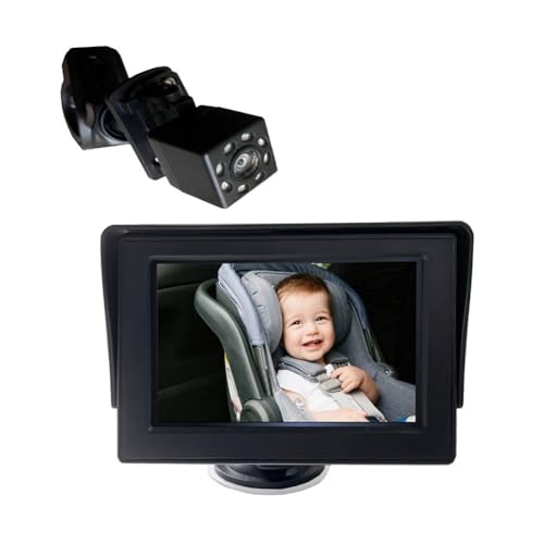 Citywalk Baby-Autokamera, Baby-Auto-Rückspiegel, 4,3-Baby-Automonitor, Baby-Autositz-Rückspiegelkamera, Baby Beobachten