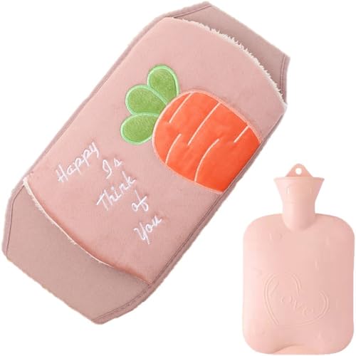 Heißwasserbeutel mit Hüfttasche 2 Stücke Warmwasserbeutel Taillenabdeckung Gürtel Magen Bauch Erwärmung Band Wärmflasche Tasche Warme Taille Abdeckung Gürtel for Hals Zurück Hand (Color : Pink)