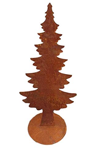 terracotta-toepfe-de Tannenbaum ca. 80 cm aus Metall Edelrost Rost Weihnachten Deko Weihnachtsbaum