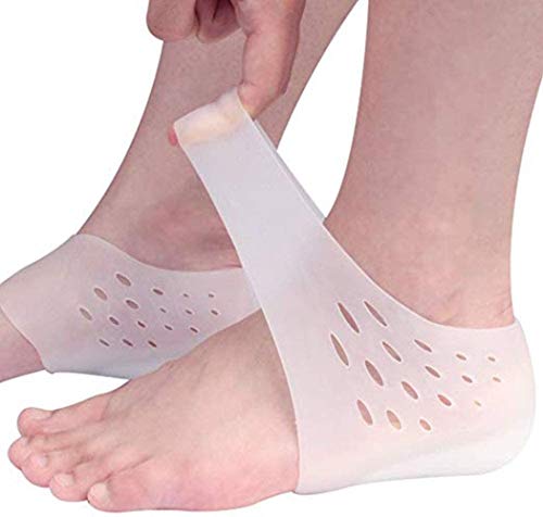 PEDIMEND Gel-Socken zur Erhöhung der Höhe – für Fersenpolster, Fersenerhöhung, Achillessehnenentzündung, Plantarfasziitis – Fersenauflagen – Fußpflege