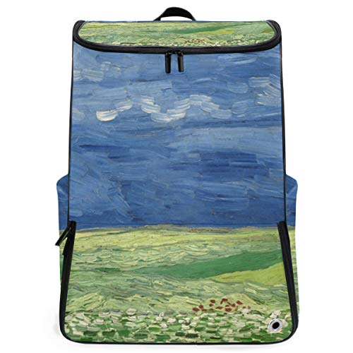 FANTAZIO Van Gogh Wheatfield Laptop Outdoor Rucksack Reise Wandern Camping Rucksack Rucksack Casual Groß College Schule Daypack