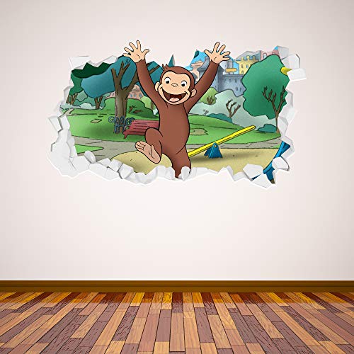 Wandtattoo "Curious George", Vinyl, 90 cm Breite x 45 cm Höhe