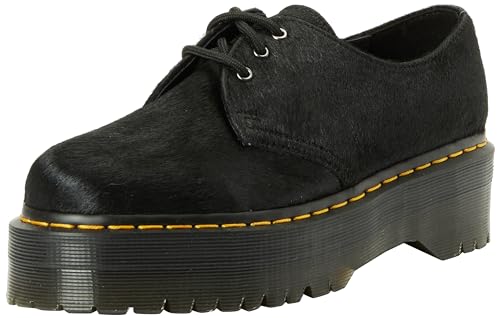 DR. MARTENS Unisex 3 Eye Shoe Boots, Black Hair On, 37 EU