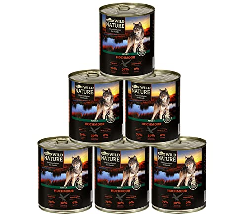 Dehner Wild Nature Hundefutter Adult, Hochmoor, 6 x 800 g (4,8 kg)