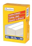 AVERY Zweckform 3441 Frankier-Etiketten (Papier matt, 500 Etiketten, 128 x 38 mm) 1 Pack weiß