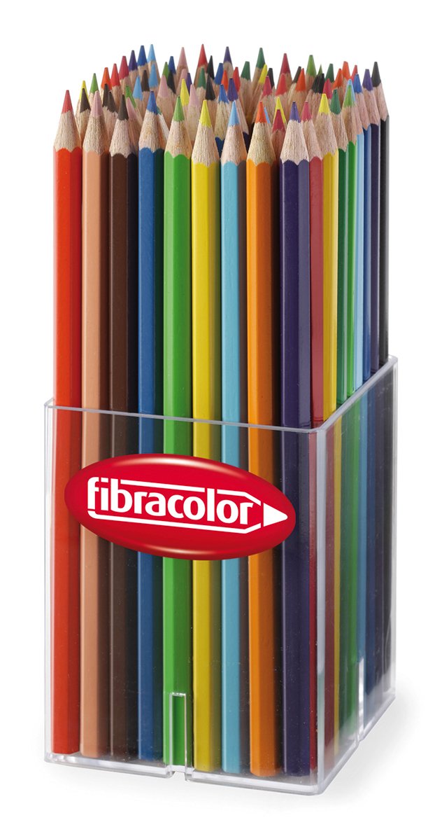 FIBRACOLOR Matì Super Vorratsdose 84 Buntstifte Sechskant mittel