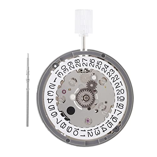 Seprendi NH34 NH34A 3 Digit Kalender GMT Hochpräzise Bewegung Uhr Bewegung Zubehör, silber