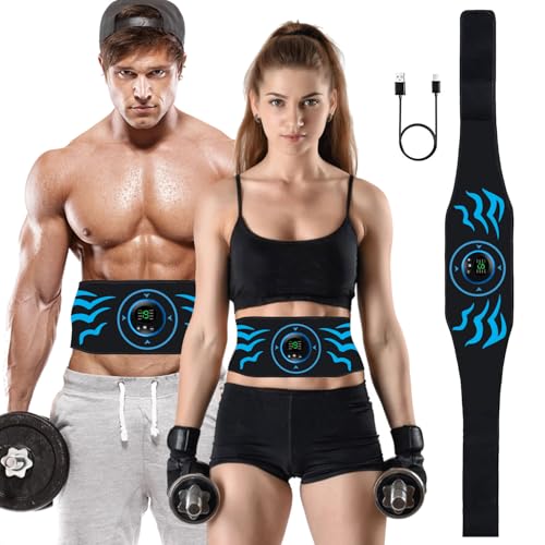 WARDBES EMS Bauchmuskeltrainer, EMS Trainingsgerät, USB Wiederaufladbar Muskelstimulator, Bauchtrainer Ganzkörper ABS/Bauch/Arm/Po Trainer, Männer und Frauen