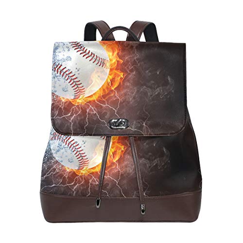 FANTAZIO Rucksack Baseball On Fire Reisetasche