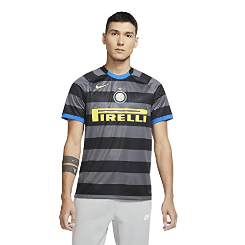 Nike Herren Inter BRT Stad Trikot, Dark Grey/Tour Yellow, S