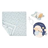 KALOO - Doux Sommeil - Mein 1. Baby-Schlafset - Bilderbuch + Mini-Plüschschaf + Maxi-Pucktuch, 1 m - Ab Geburt, K221008