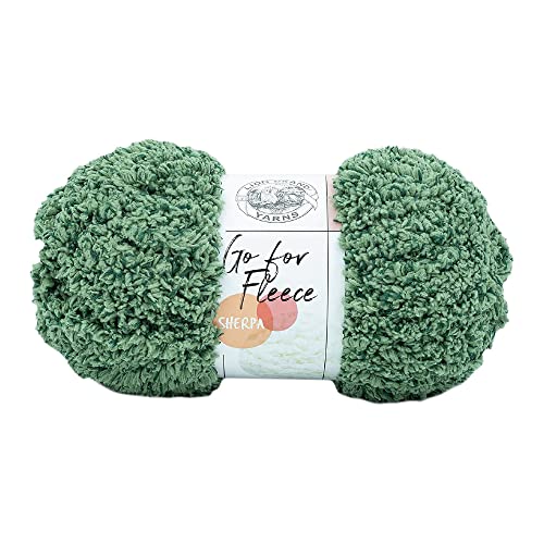 Lion Brand Yarn Go for Fleece Sherpa Jumbo-Garn zum Stricken, Häkeln und Basteln, 1 Stück, Farn