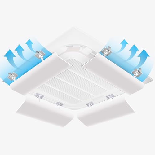 CMYAOYC Windabweiser für Klimaanlage, Klimaanlage Deflektor Zentrale Klimaanlage Deckenmaschine Deckenmontierte, Universal-Luftauslass-Windschutzscheibe für Das Büro (Color : 4pcs, Size : 53cm/21in