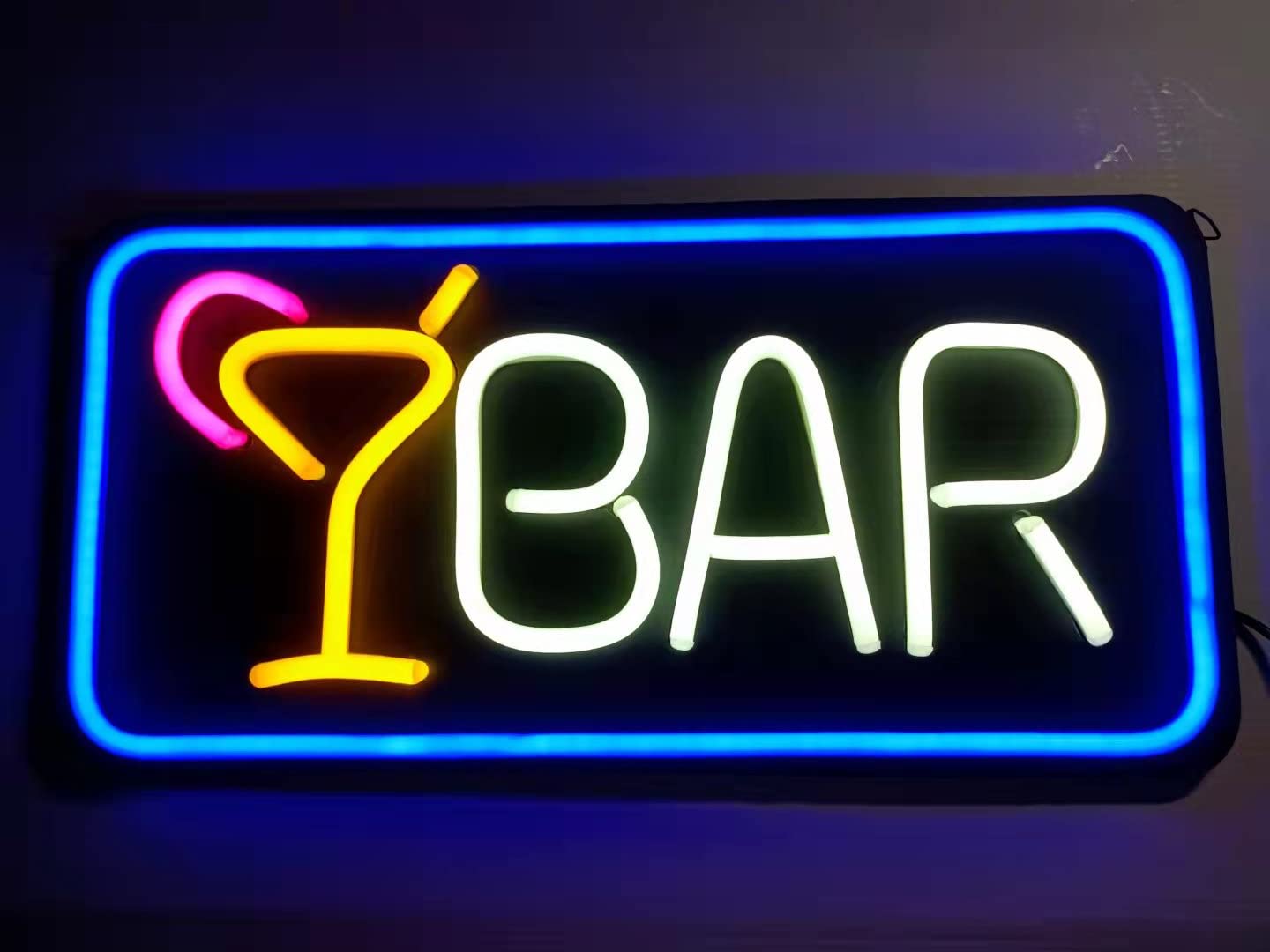 LED Schild Leuchtschild "GEÖFFNET""OPEN" und viel mehr Reklame LEUCHTREKLAME Werbung versch.stylen (Bar Neon)