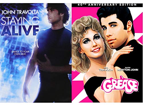 Johnny Sing & Dance 40th edition of Grease Movie & Staying Alive Double Feature DVD John Travolta Musical Anniversary