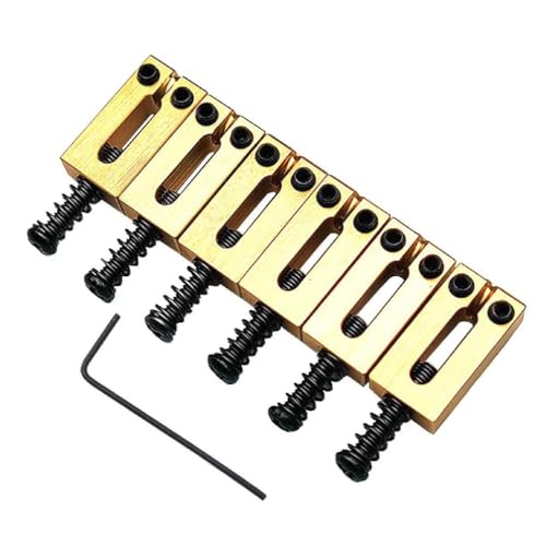 6 Stücke E Gitarre Stegsattel Messing Gitarre Stegsättel Tremolo Brücken Sattel E Gitarre Ersatzwerkzeuge Professionelle Gitarrensaiten