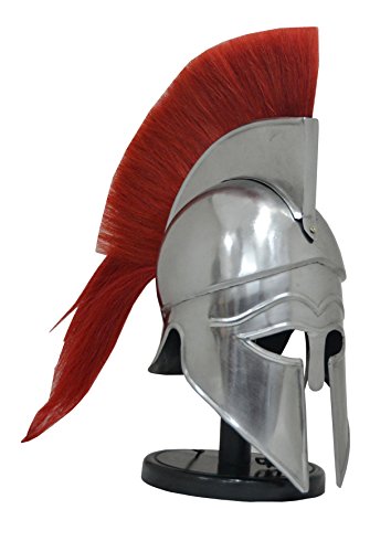 Shiv (TM Shakti Unternehmen Mittelalter Griechisch Corinthian Armour Helm mit Rot Plume Knight Spartan Helm Replica