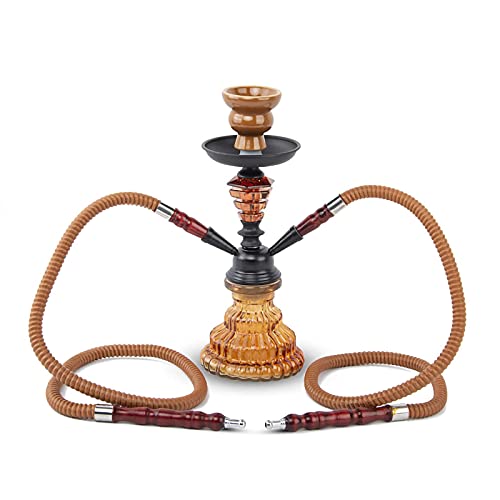 QZH Shisha 11,4" Premium 2 Schlauch Deluxe Shisha Set Tragbares Design Modernes Shisha Shisha Kit für Home Club Party Tolle Geschenkidee