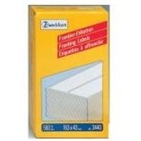 Avery Zweckform - Frankier-Klebeetiketten, permanent - weiß - 163 x 43 mm 500 Etikett(en) (250 Bogen x 2) (3440)