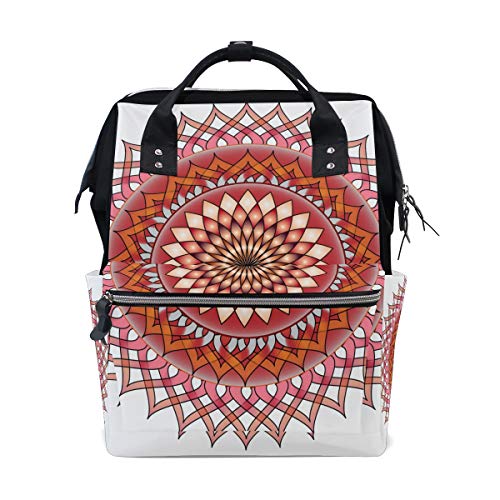 FANTAZIO Rucksäcke Mandala Hippie Schultasche Segeltuch Daypack One Size 7