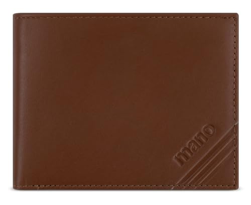 mano Don Antonio RFID Coin Wallet Cognac