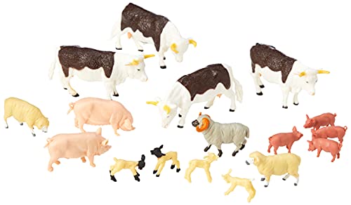 Britains 43096 - Bauernhoftiere - gemischtes Set - Modell 1:32 - kleine Spielfiguren Tierfiguren Farm-Tiere für den Bauernhof Modellbau - Spielzeug Farm Animals - 17 Figuren