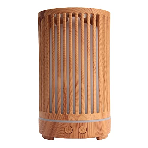 Aroma Diffuser Luftbefeuchter, Helle Holzoptik, Kabel (15,5x9,5 cm)