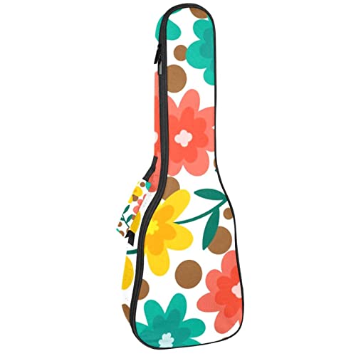 Ukulele Koffer Farbe Blume Ukulele Tasche 23 Zoll 10Mm Gepolsterte Für Sopran Tenor Konzert Ukulelen