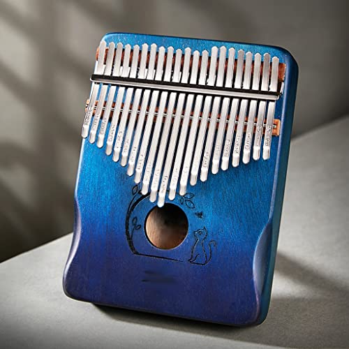 TRoki 21-Noten-Mahagoni-Kalimba-Daumenklavier: Handgefertigter Holzkorpus, perfektes Musikinstrument für Fingerklavier-Enthusiasten