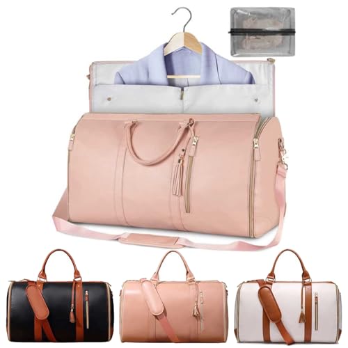 AZURAOKEY Anzugtasche Wandelbarer Kleidersack for Reisen, Große Kapazität Carry on Garment Bag for Damen und Herren, 2-in-1-Hängekoffer, Reise-Seesäcke, Übernachtungstaschen