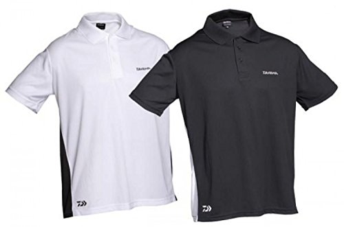 Daiwa Poloshirt weiß/schwarz L