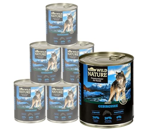 Dehner Wild Nature Hundefutter Adult, Gebirgssee, 6 x 800 g (4,8 kg)