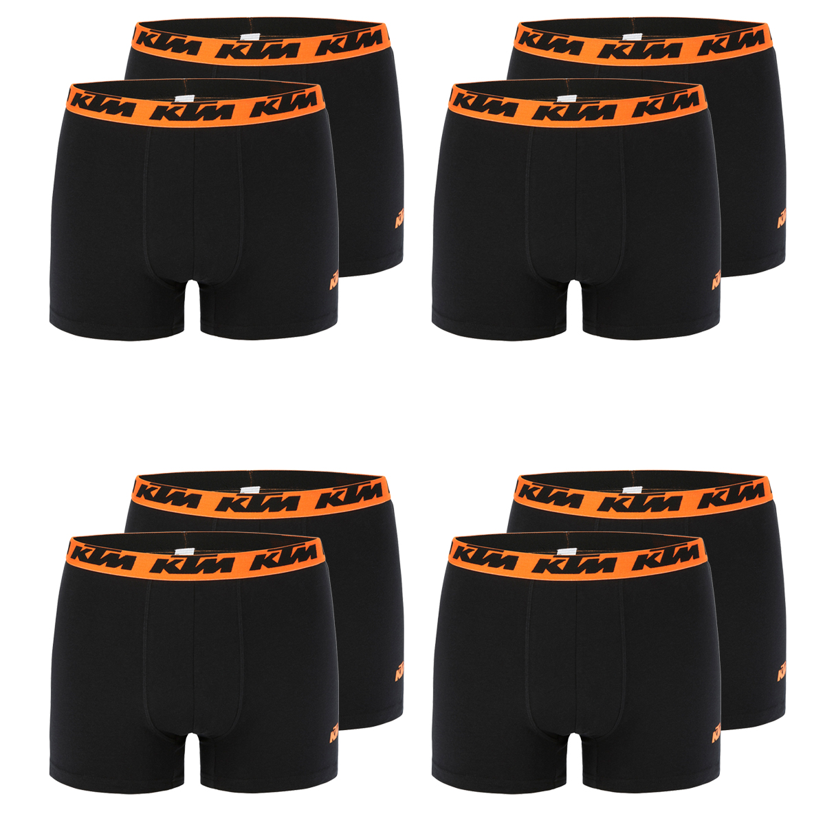 KTM Boxer Men Herren Boxershorts Pant Unterwäsche 10 er Pack, Farbe:Black2, Bekleidungsgröße:XL