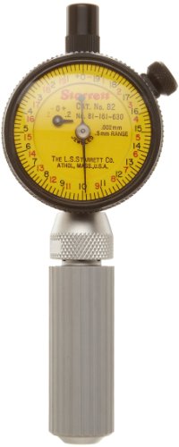 Starrett 82 mab1 Kopf für Zifferblatt Bohrung, 2,7–200 mm Range, 0.002 mm Teilung