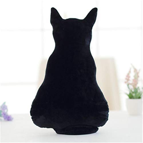 Nicole Knupfer Sofakissen in Form Einer Katze, niedliche Tier-Silhouette, weicher Plüsch, schönes Geschenk für Zimmer von Mädchen und Jungen, Plüsch (Schwarz,70cm)