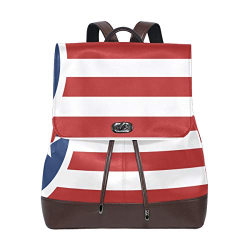 FANTAZIO Rucksäcke Amerika Schulranzen Leder Daypack