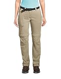 Maier Sports Nata, Damen Wanderhose, Wasserabweisende Outdoorhose für Trekking und Hiking, Praktische T-Zipp-off-Funktion, PFC-frei, mSTRETCH pro 4 & Dryprotec, Braun, 46 (W38/L32)