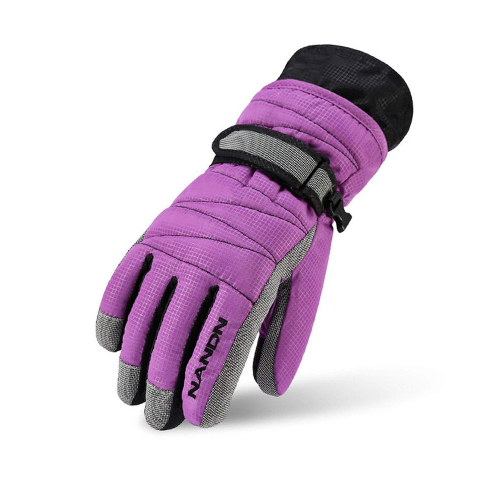 KSTYLE Winter Warm Mountain Snowboard Skihandschuhe Männer Frauen Cold Snow Skihandschuhe wasserdichte Schneemobil Handschoe Männer,Lila,L