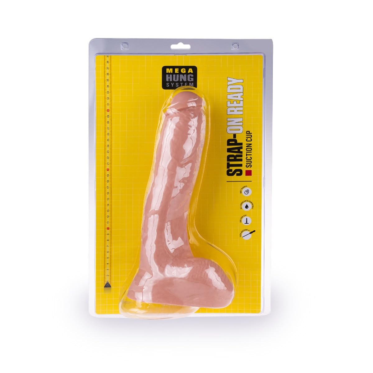 Hung System Dildo" JAY XL" 33,0x7,2cm, mit Saugfuß, (Flesh)