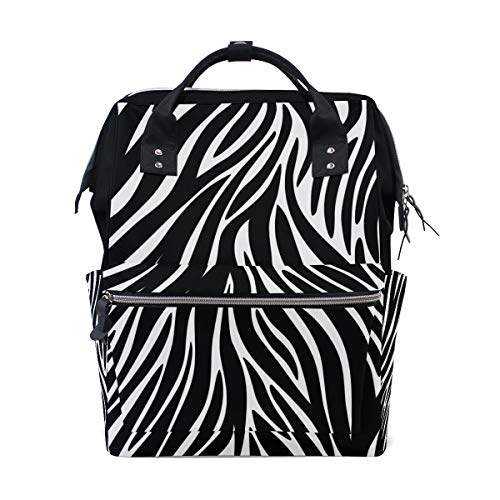 FANTAZIO Mummy Bag Rucksack Zebra Textures Schultasche